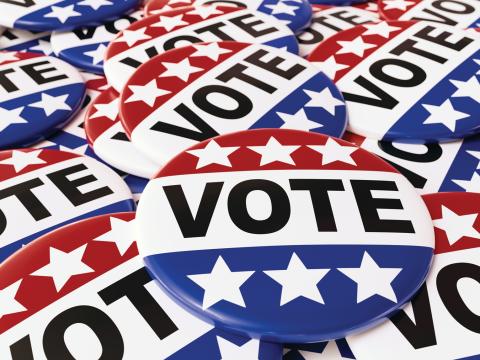 Voting button graphic