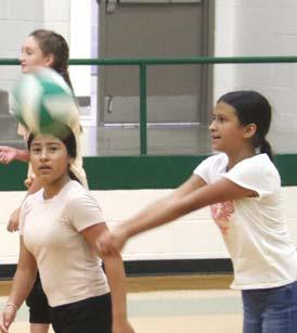 Having a ball at volleyball camp