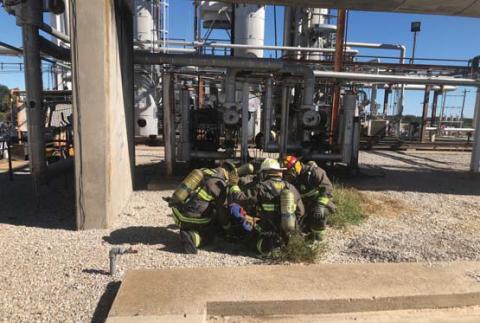 Emergency services prepares with natural gas drill