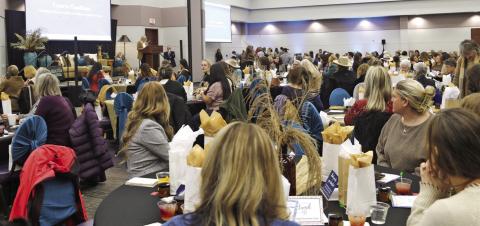 Ladies of all ages embraced the opportunity to support Cross Timbers Family Services at the 6th annual Better Beginnings Brunch Saturday, Jan. 31 at Tarleton. The event showcased dark teal in honor of sexual assault awareness. Wyndi Veigel-Gaudette | Citizen staff photo