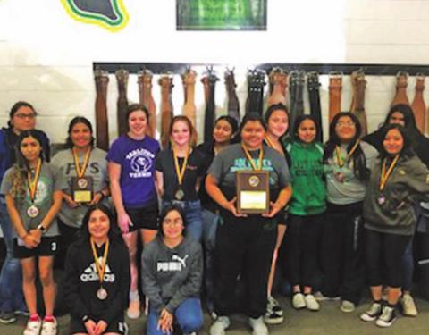 The Dublin powerlifting girls claimed first place at the Comanche meet and second in Hamilton while the boys claimed second in Comanche. Paul Gaudette | Citizen staff photo