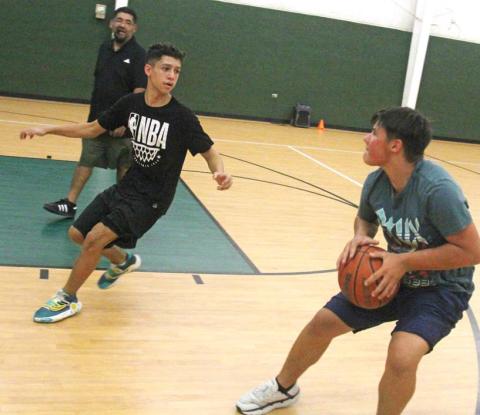 The Army of Lions basketball camp, now in its third year, is meeting in the Dublin Intermediate gym through the month of July from 7 p.m.-8 p.m. Mondays and Thursdays. The camp headed by Frank Moreno is free for kids of all ages to attend as they run drills and compete on the court. Kids can even compete for a cash prize in an end of the month layup challenge. Paul Gaudette | Citizen staff photo