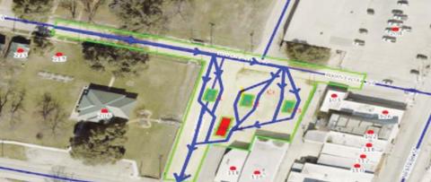 Dublin residents can bring unwanted items to the 100 block of N. Park Street for disposal on Saturday during the annual Dublin Clean-up event. The map shows the route by which people can enter on Liveoak Street to access the provided dumpsters. Paul Gaudette | Citizen staff photo