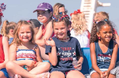 Texas Twisters (above) escorted a trailer full of local tumblers with smiling faces and waving hands during the Stephenville July 4th Parade. More photos of the parade fun will be uploaded to the Dublin Citizen Facebook page. Danielle Meador | Citizen staff photo