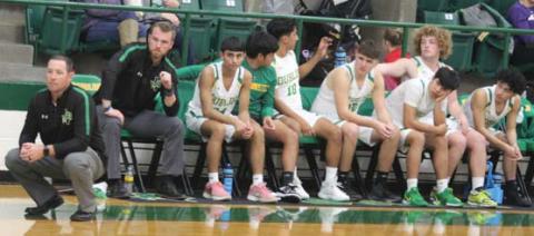 Dublin Lions coaches and players watch a recent home game from the bench. Paul Gaudette | Citizen staff photo
