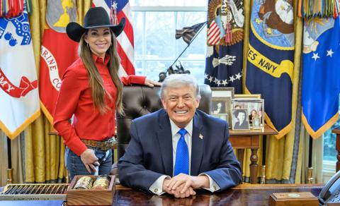 Dublin rodeo champion Kassie Mowry was among a group of rodeo stars who traveled to the White House March 13 where President Donald Trump recognized them for their accomplishments in the arena. | Photo courtesy of White House,WPRA
