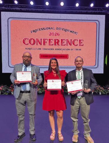 LISD ag teacher honored