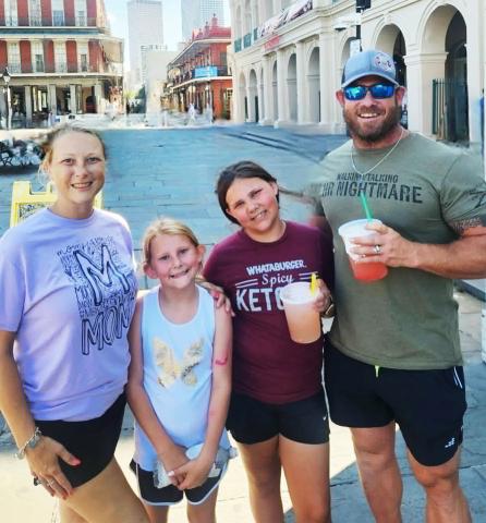 Colton Williams works as a process operator at Dow Chemical. He is pictured with wife, Jillian and children, Addisyn and Mattilynn. Submitted photo