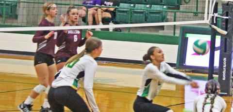 Paul Gaudette | Citizen staff photo The Dublin JV Lady Lions Green team took on the Millsap Bulldogs Tuesday, Sept. 17 in the Roy and Lynn Neff Gym at Dublin Secondary School.