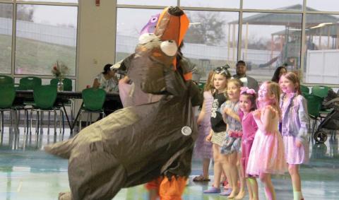 Students of all ages enjoying dancing to ‘Shake it Off’ by Taylor Swift at the Giving Gala for the Dublin Intermediate School Friday, March 7. The kids and their parents were encouraged to dance with each other and some new inflatable friends at the family dance, and fundraiser for the school. For more photos from the event see The Dublin Citizen Facebook page. Wyndi Veigel-Gaudette | Citizen staff photo