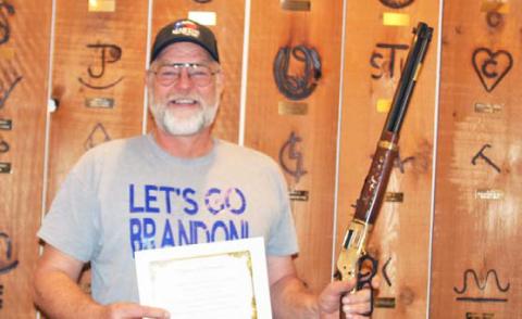 TJ Tolboom was the lucky winner of the hand-engraved Big Boy Classic Henry Rifle raffled in benefit of the Dublin Rodeo Heritage Museum. The raffle took place during the Nov. 19 banquet. Paul Gaudette | Citizen staff photo