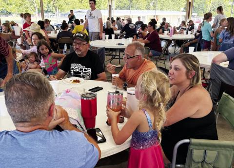 Cottonwood Church hosts Wok in the Park July 22 feeding fajitas and homemade ice cream to eager eaters at the Dublin City Park. Below, Elise Battenfield was the winner of the homemade ice cream contest. Deborah McClatchy | Citizen staff photo