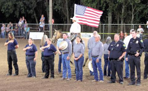 First responders were honored as part of last year’s Diamond Cross Rodeo event at the city park arena and will be honored again on Saturday night as part of a 9/11 tribute. Citizen staff photo