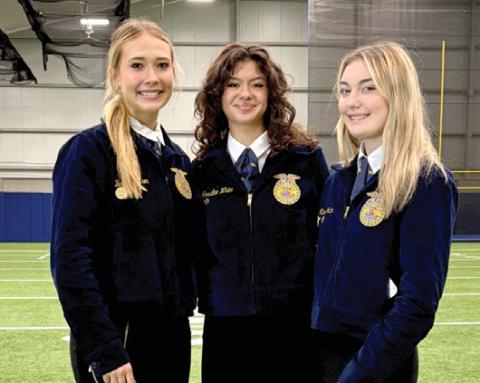 First place Public Relations Team includes Nicole Foster, NavaLee White and Bailey Watson. Submitted photo