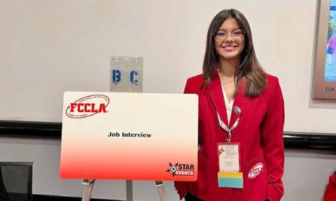 Dublin High School student NavaLee White represented her community and school well in national FCCLA competition last week and earned a silver medal at the Texas state meeting. submitted photo