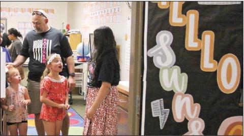 Dublin Elementary students shared excitement and gifts with their educators during Meet the Teachers on Monday night, Aug. 7. Parents and kids flooded the halls of each campus as they got to see their classes for the new year. Paul Gaudette | Citizen staff photos