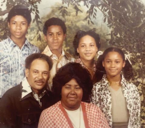 Dorothy Dunn Edwards with her husband Virgil Edwards Sr. and their four children, Virgil Jr., Sherman, An and Mechelle. Courtesy photo