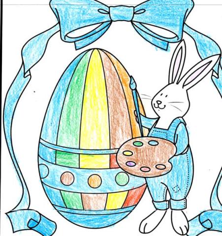 Easter Coloring contest winners
