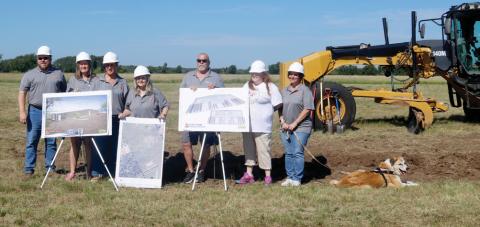 The Erath County Humane Society Board along with Executive Director Serena Wright unveil plans for the new Humane Society shelter. Grace, the Humane Society’s dog that was up for adoption for nine years was also present to receive pets and attention. Wyndi Veigel-Gaudette | Citizen staff photo