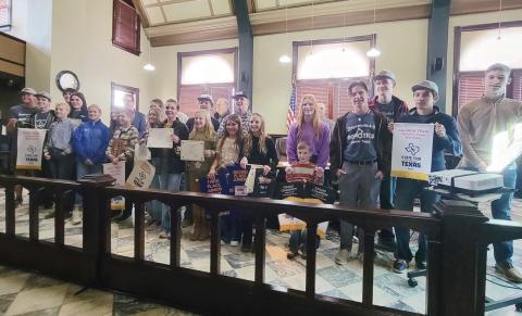 Erath County 4-H students who participated in the State Fair of Texas, West Texas Fair and Heart O’ Texas Fair were recognized Monday, Nov. 13 by the Erath County Commissioners Court. Wyndi Veigel-Gaudette | Citizen staff photo