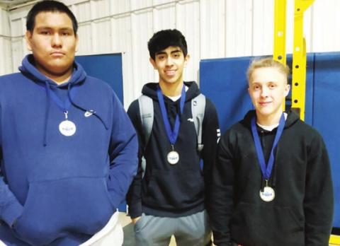 Dublin powerlifters Eddy Hernandez, Elijah Gonzales and Adam Spharler are joining 21 other Dublin High School powerlifters in heading to regional competition after placing high at the Lake Belton Last Chance Meet last week. | submitted photo