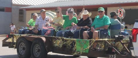 The Dublin High School Class of 1966 waves to crowds from the School Spirit parade Saturday, June 8 that partnered with the Hearts Home Dublin High School All class reunion. Wyndi Veigel-Gaudette | Citizen staff photo