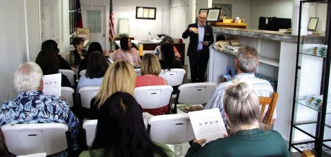 Business owners attended the 'Build Your Business' workshop in a joint partnership between the Dublin Chamber of Commerce and Tarleton State University. The class was held Thursday, Oct. 23 with Tarleton professor Mr. Bill Leaverton. Paul Gaudette | Citizen staff photo