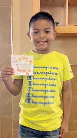 Gavin Salas is the winner of the Dublin Dairy Queen prize for Blizzards for a Year that was hidden at the egg hunt.