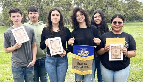 Dublin FFA Entomology Team at Blanco CDE