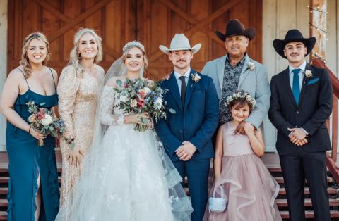 Georgina Chacon shares time with her family at her daughter Marisa's wedding. She enjoys spending time with her husband, kids and granddaughter, along with working hard as a junior mortgage loan officer. Submitted photo