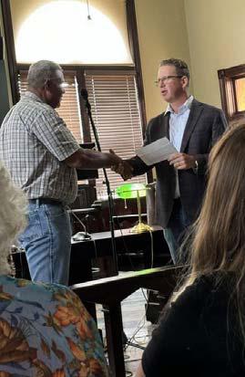 Sherman Edwards is sworn into office as Precinct 3 county commissioner. Submitted photo