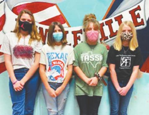 6th Grade participants Kelly Cole (left to right), Marti Luttrell, Samantha Coburn, Sophie Hudson