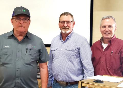 Stephenville Lions Club installed new officers on July 10th 2026. Pictured from left to right is the newly elected Perry Gillespie as President, center is Jim Ed Haile, now the Past President and Gary Sult Assistant Tail Twister. The Club meets on Fridays at noon at City Limits at City Hall. All are welcome to come and join them for lunch and experience what Lions do for our communities. Joanna Friebele | submitted photo