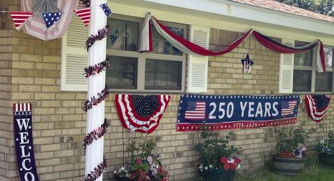 Vickie and Ray LaBaume were named as the winners of the 2026 America's 250 Patriotic Porch contest organized by Revitalize Dublin. They received a $100 gift card and donated the card back to the nonprofit in order for Revitalize Dublin to continue to help others in the community. Courtesy photo