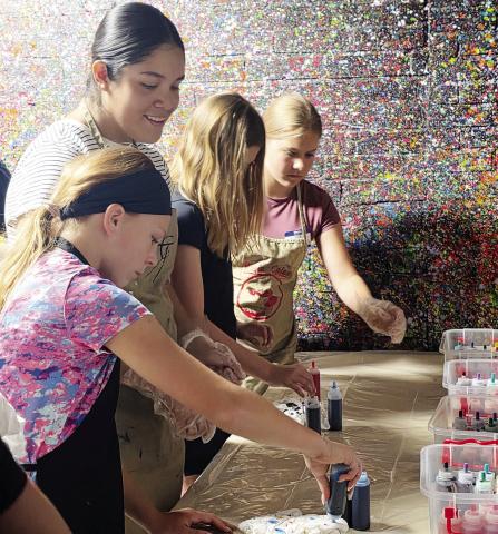 Attendees at the week-long annual Art Camp hosted by Cross Timbers Fine Arts Council in Stephenville enjoy making tie dyed t-shirts in the Splatter Room at the downtown gallery. For more art camp photos see The Dublin Citizen’s Facebook page. Wyndi Veigel-Gaudette | Citizen staff photo