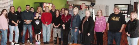 Milano’s Pizza owner, Nick (fourth from left) was joined by a host of Dublin Chamber of Commerce members and community members to honor the pizzeria being named Business of the Month. Nick said to the crowd his background was in business and marketing in other areas but he decided to take a chance on Dublin, and he’s glad he did because of the support he’s received from his neighbors. Guests enjoyed a variety of Milano’s signature pies and drinks as they stated their appreciation for the Dublin mainstay.