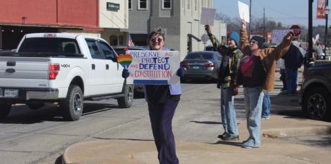 Protest takes place