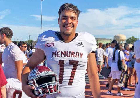 DHS Grad Chris Teten is now serving as backup quarterback in the 2025 McMurry Warhawks roster after he decided to return to the gridiron last year. Teten is known as “one of the most coachable young men to ever come through the program,” according to a spotlight on the Coaches Corner Facebook group. Teten also plays as relief pitcher for the university, where he carries a 3.1 GPA in Computer Science and is expected to graduate in 2027. | Submitted photo