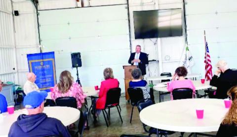 Interim City Manager Cameron Ray speaks to the Dublin Rotary Club Tuesday, Oct. 28 at The Station for the State of the City address. Courtesy photo