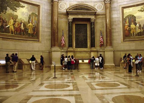 In the National Archives Rotunda, in Washington D.C. the original Bill of Rights, The Constitution, The Declaration of Independence and other founding documents are exhibited. Courtesy photo