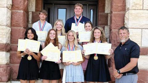 The Erath County Commissioners Court officially recognized the following Stephenville ISD students for making the state track meet and placing high: Creece Brister, Victoria Cameron, EJ Hiitola, Kenna Cashon, Marin Copeland, Mackenzie Gonzales, Madi Rust and Presleigh Laduque. Submitted photo