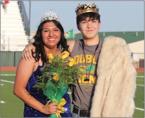 Wyndi Veigel | Citizen staff photo Seniors Sulmara Gonzalez and Jeffrey Cervantes were named as the Homecoming Queen and King for Dublin High School over the weekend. For more Homecoming photos see B6 and the Dublin Citizen Facebook page.