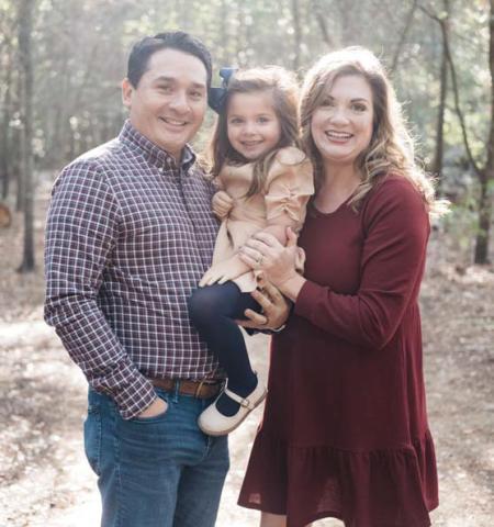 Erica Ybarra and her family