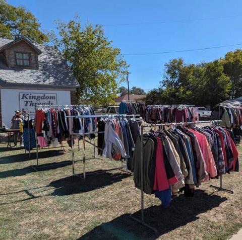 Kingdom Threads, with First Baptist Church of Dublin, hosted its annual winter coat giveaway Saturday, Oct. 21. Lots of people came to gather free winter gear. The free clothing giveaway is open each Wednesday from 9 a.m. to noon for those in need and is located across the street from First Baptist Church. Courtesy photo