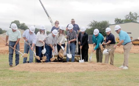 Stephenville City Council members and city staff dig into dirt at a groundbreaking ceremony for the new Senior Citizens Center Monday, July 8. The new center which can be utilized by all senior citizens in the county will be located next to Splashville in the Stephenville City Park. For more photos see the Dublin Wyndi Veigel-Gaudette | Citizen staff photo Citizen Facebook page.