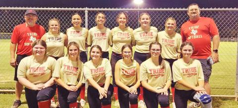 Several Dublin Lady Lions and local athletes were extra tired when practices started July 31. Cassidy Adair, Jaylee Black and Olivia Salyer joined athletes from other local towns in the Texas Tribe softball team as they competed in the Midnight Madness tournament at San Angelo. Teams played all night on July 29-July 30. The Tribe had 2 wins and 4 losses. One of the wins was a 3-1 victory against the team that eventually won the tournament. | submitted photo