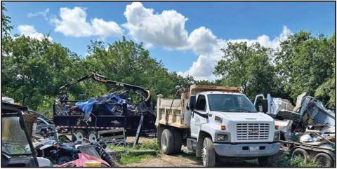 The city of Dublin and Dublin PD recently removed more than 30 vehicles and scrap metal from a property in the city limits, after months Submitted photo