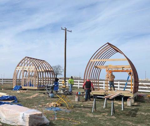 Cabins are being built at the Stephenville/Dublin KOA site along with an expansion that already includes a playground and a retail site with a laundromat. Paul Gaudette | Citizen staff photo