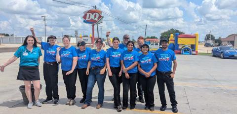 Staff members at the Dairy Queen gather for Miracle Treat Day Friday, July 26. Dairy Queen donated $1 of each Blizzard to Children’s Miracle Network (Cook’s Children Hospital). Through Blizzards, DQ donated $182, their raffle raised $162 and balloons and bracelets raised $602 for a total donation of $946. Paul Gaudette | Citizen staff photo