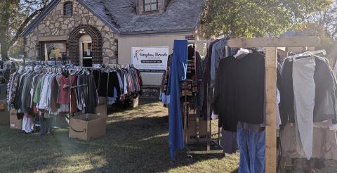 Tons of winter clothing sits out waiting on community members in need to gather items at Kingdom Threads annual Winter Clothing Drive Friday, Nov. 7 and Saturday, Nov. 8. Paul Gaudette | Citizen staff photo
